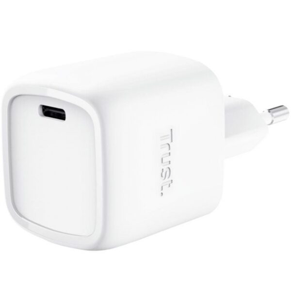 Cargador de Pared GaN Trust Maxo 30W/ 1xUSB Tipo-C/ 30W 8713439255201 25520 TRU-CARGA MAXO 30W WH