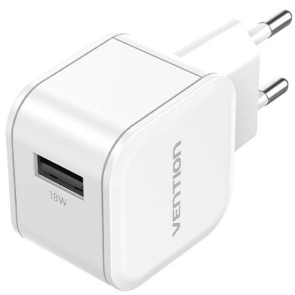 Cargador de Pared GaN Vention FEKW0-EU/ 1xUSB/ 18W 6922794776395 FEKW0-EU VEN-CARGA FEKW0-EU