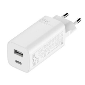 Cargador de Pared GaN Xiaomi Mi 65W Fast Charger 1xUSB Tipo-C/ 1xUSB A/ 65W 6934177757884 BHR5515GL XIA-CAR GAN TECH USBC-A 65W