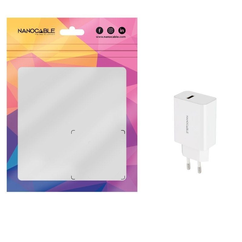 Cargador de Pared Nanocable 10.10.2003/ 1xUSB/ 10W/ Blanco - Imagen 3