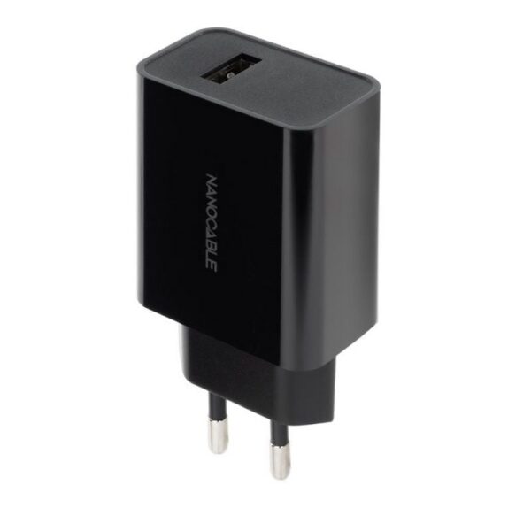 Cargador de Pared Nanocable 10.10.2004/ 1xUSB/ 10W/ Negro 8433281013094 10.10.2004 NAN-CARGA 10 10 2004