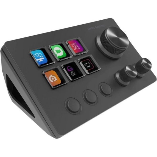 Control Deck Mars Gaming MSD-TWO/ 6 Teclas LCD/ 3 Ruedas/ 3 Botones/ Negro 8435693108696 MSDTWO TAC-STREAM MSD-TWO BK