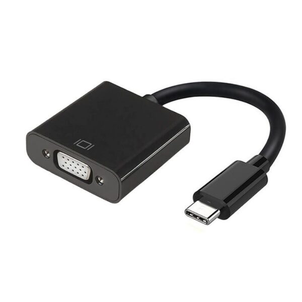 Conversor USB Tipo-C Aisens A109-0347/ USB Tipo-C - VGA Hembra/ 15cm/ Negro 8436574703573 A109-0347 AIS-ADP A109-0347
