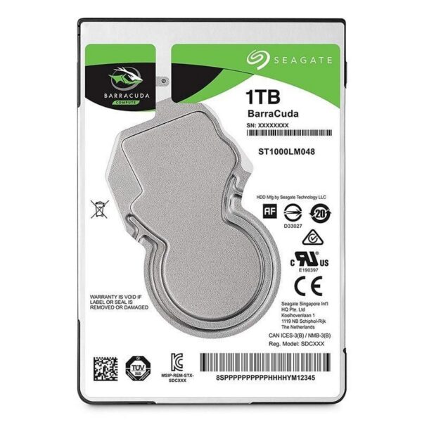 Disco Duro Seagate BarraCuda 1TB/ 2.5"/ SATA III/ 128MB  ST1000LM048 SEA-ST1000LM048