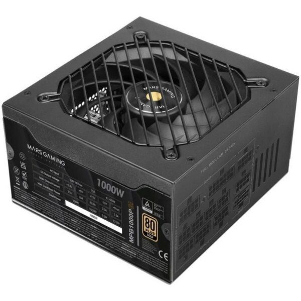 Fuente de Alimentación Mars Gaming MPB1000PSI/ 1000W/ Ventilador 14cm/ 80 Plus Gold 8435693110163 MPB1000PSI TAC-FUENTE MPB1000PSI BK
