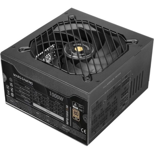 Fuente de Alimentación Mars Gaming MPB1000SIM/ 1000W/ Ventilador 14cm/ 80 Plus Gold 8435693110125 MPB1000SIM TAC-FUENTE MPB1000SIM BK