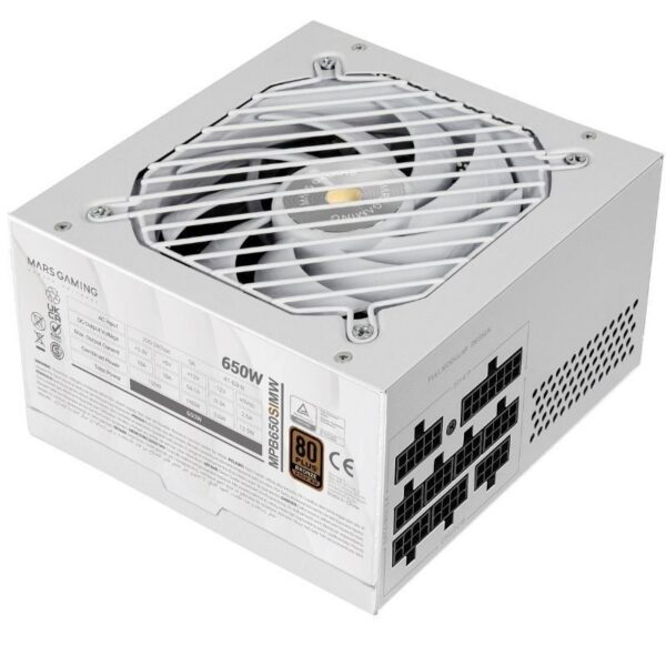 Fuente de Alimentación Mars Gaming MPB650SIM/ 650W/ Ventilador 12cm/ 80 Plus Bronze/ Blanca 8435693112693 MPB650SIMW TAC-FUENTE MPB650SIM WH