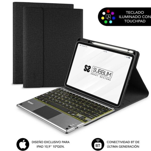 Funda con Teclado Subblim KeyTab Pro BT para Tablet iPad 10.9" 10a Gen/ Negra 8436586743659 SUBKT4-BTPI03 SUB-FUNDA SUBKT4-BTPI03