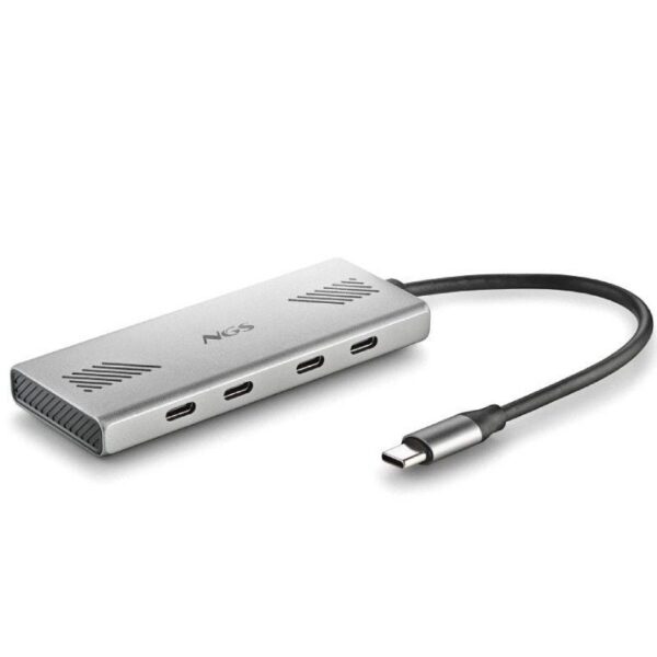Hub USB Tipo-C NGS Wonder4-C/ 4xUSB Tipo-C/ Gris 8435430624434 WONDER4C NGS-HUB WONDER4C