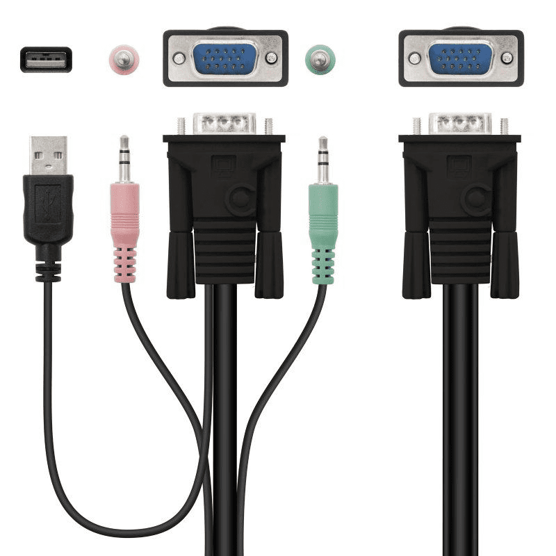 KVM Switch Nanocable 10.12.0001/ PC - CPU: 2 VGA + 2 USB + 4 JACK 3.5 / CONSOLA: 2 USB + VGA + 2 JACK 2.5/ 1.4m - Imagen 3