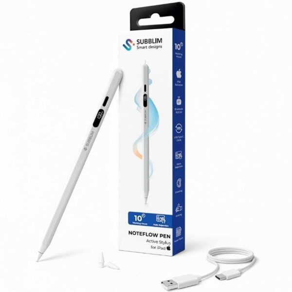 Lápiz Electrónico Subblim NoteFlow Pen para iPad/ Blanco 8436586743819 SUBPEN-IOS001 SUB-PENCIL NTFLOW P IOS