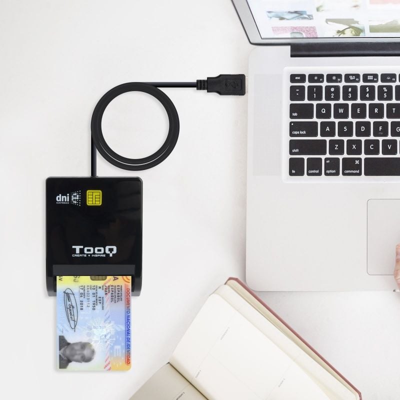 Lector de DNI TooQ TQR-210B/ USB 2.0/ Negro - Imagen 3
