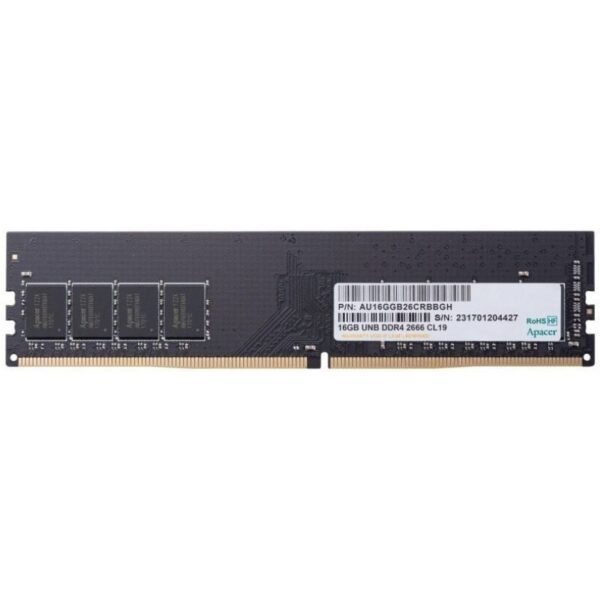 Memoria RAM Apacer EL.16G2V.GNH 16GB/ DDR4/ 2666MHz/ 1.2V/ CL19/ DIMM 4712389904287 EL.16G2V.GNH APA-16GB EL 16G2V GNH