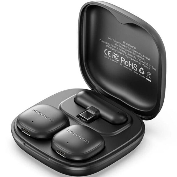 Micrófono Inalámbrico con Clip Vention Lavalier NCDB0/ USB Tipo-C/ Lightning/ Incluye Receptor/ 2 unidades 6922794795013 NCDB0 VEN-MIC NCDB0