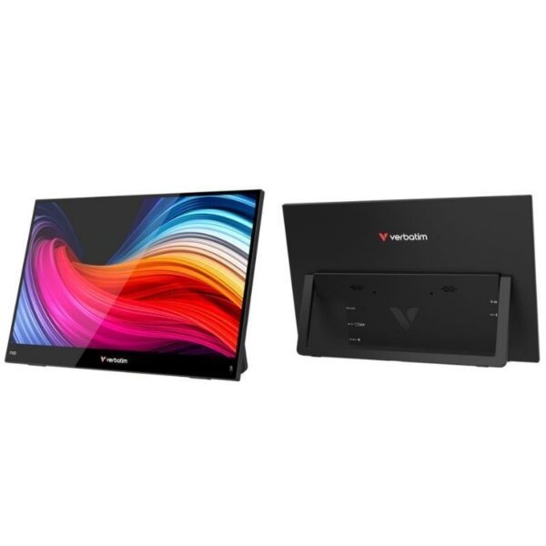Monitor Portátil Táctil Verbatim Touch Light 15.6"/ Full HD/ Multimedia/ Negro 023942324027 32402 VERB-M 32402