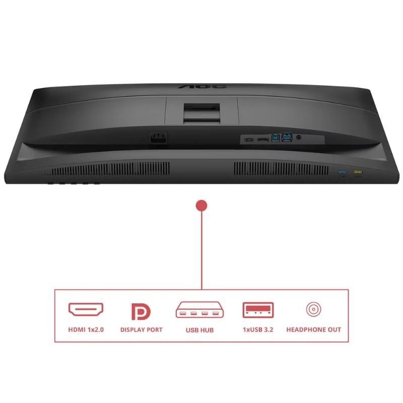 Monitor Profesional AOC Q27E4U 27"/ QHD/ Multimedia/ Regulable en altura/ Negro - Imagen 4