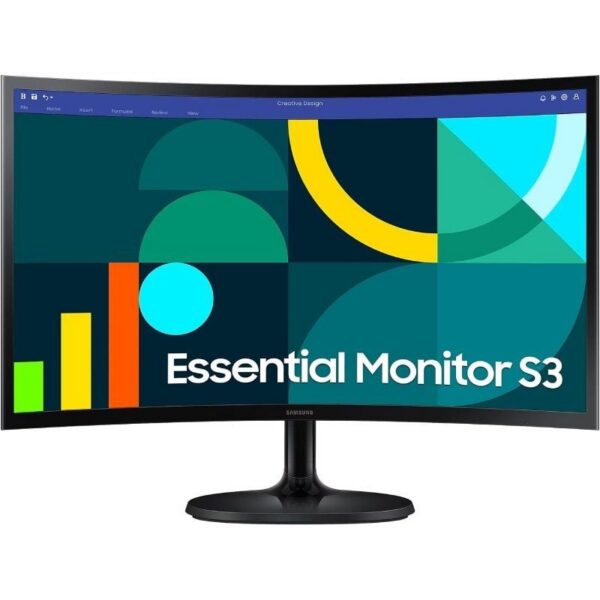 Monitor Profesional Curvo Samsung Essential Monitor S3 S36GD S24D364GAU/ 24"/ Full HD/ Negro 8806095585321 LS24D364GAUXEN SAM-M S24D364GAU