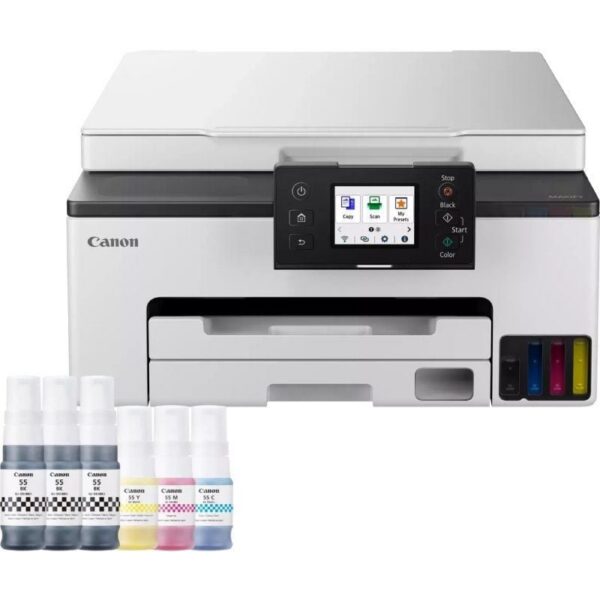 Multifunción Recargable Canon MAXIFY GX1050 MegaTank 3 en 1 WiFi/ Dúplex/ Pack impresora + consumibles XL/ Blanca 8714574689579 6169C022 CAN-MULT MAXIFY GX1050 2B