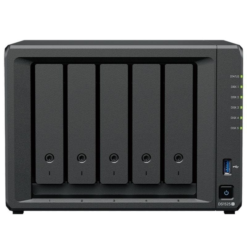 NAS Synology Diskstation DS1525+/ 5 Bahías 3.5"- 2.5"/ 8GB DDR4/ Formato Torre 4711174726011 DS1525+ SYN-NAS DS1525 PLUS