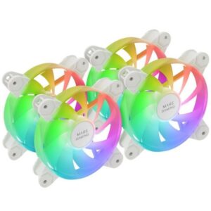 Pack 3 Ventiladores Mars Gaming MF-4A/ 12cm/ ARGB/ Blanco 8435693114147 MF4AW TAC-REF MF-4A WH