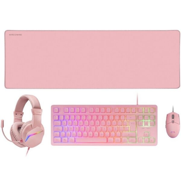 Pack Gaming Mars Gaming MCP-RGB3P/ Teclado RGB + Ratón Óptico + Alfombrilla XXL + Auriculares 8435693103387 MCPRGB3PES TAC-PACK MCP-RGB3 PK