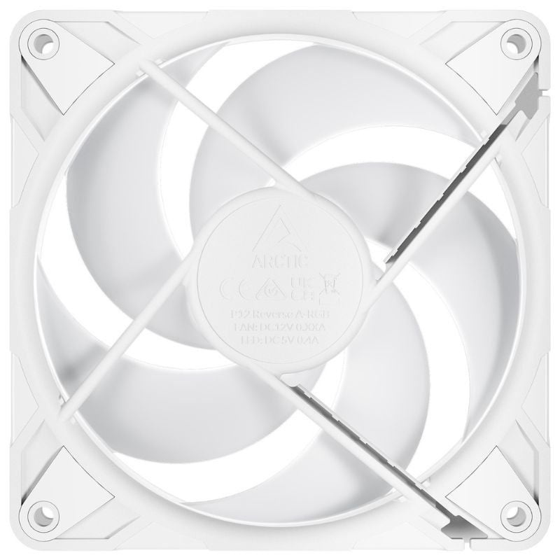 Pack de 3 Ventilador Arctic P12 Pro Reverse A-RGB/ 12cm/ Blanco - Imagen 4