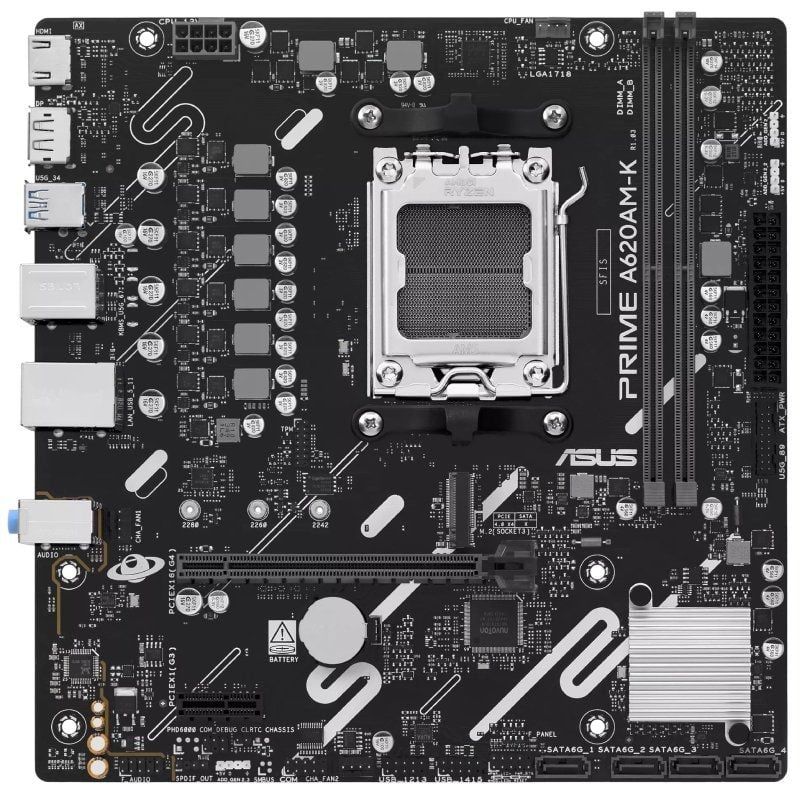 Placa Base Asus A620AM-K Socket AM5/ DDR5/ PCIe 4.0/ Micro ATX - Imagen 2