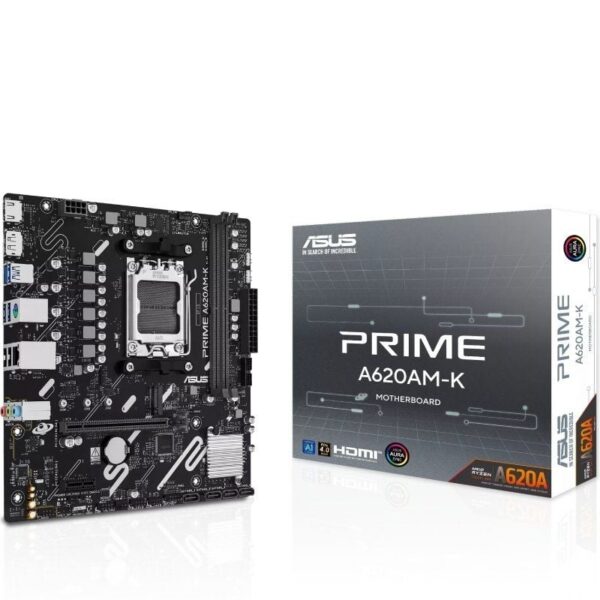 Placa Base Asus A620AM-K Socket AM5/ DDR5/ PCIe 4.0/ Micro ATX 4711636227971 90MB1GX0-M0EAY0 ASU-PB PRIME A620AM-K
