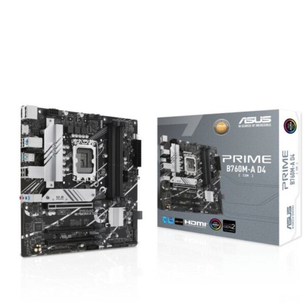 Placa Base Asus Prime B760M-A D4-CSM/ Socket 1700/ DDR4/ PCIe 4.0/ Micro ATX 4711081984061 90MB1D00-M1EAYC ASU-PB PRIME B760M-A D4-CSM