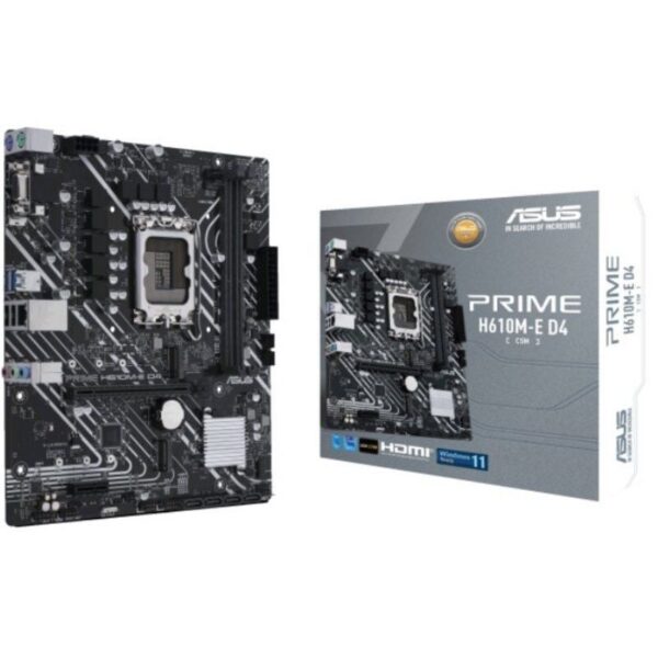 Placa Base Asus Prime H610M-E D4-CSM/ Socket 1700/ DDR4/ PCIe 4.0/ Micro ATX 4711081514800 90MB19N0-M1EAYC ASU-PB PRIME H610M-E D4-CSM2