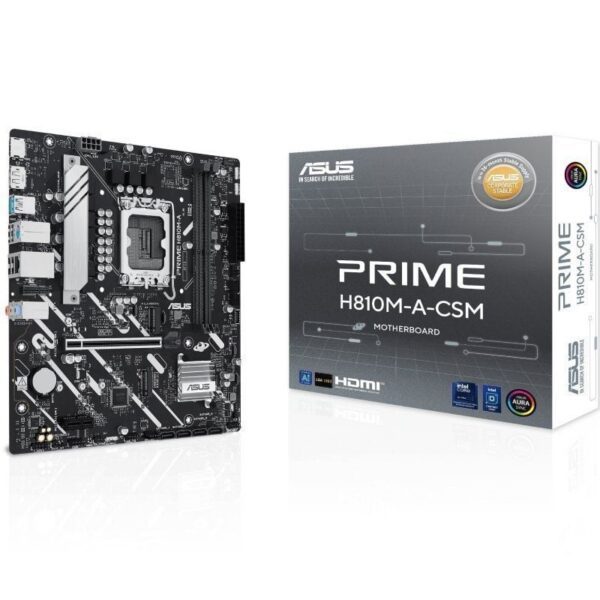 Placa Base Asus Prime H810M-A-CSM Socket 1851/ DDR5/ PCIe 4.0/ Micro ATX 4711387844625 90MB1KK0-M0EAYC ASU-PB PRIME H810M-A-CSM