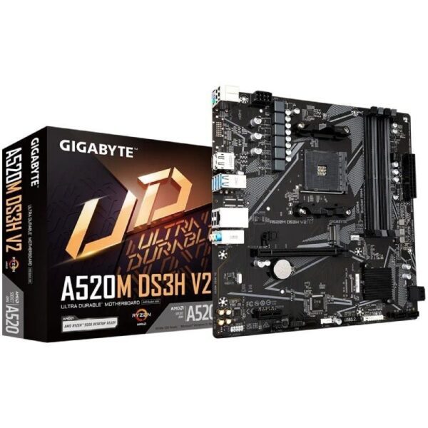 Placa Base Gigabyte A520M DS3H V2 Socket AM4/ DDR4/ PCIe 3.0/ Micro ATX 4719331854690 9MA52M3H2-00-11 GIG-PB A520M DS3H V2