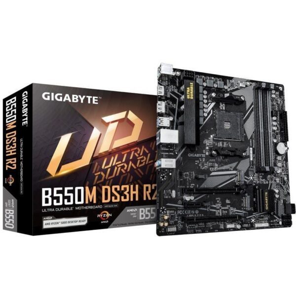 Placa Base Gigabyte B550M DS3H R2 Socket AM4/ DDR4/ PCIe 4.0/ Micro ATX 4719331870454 9MB55MDSR-00-G10 GIG-PB B550M DS3H R2