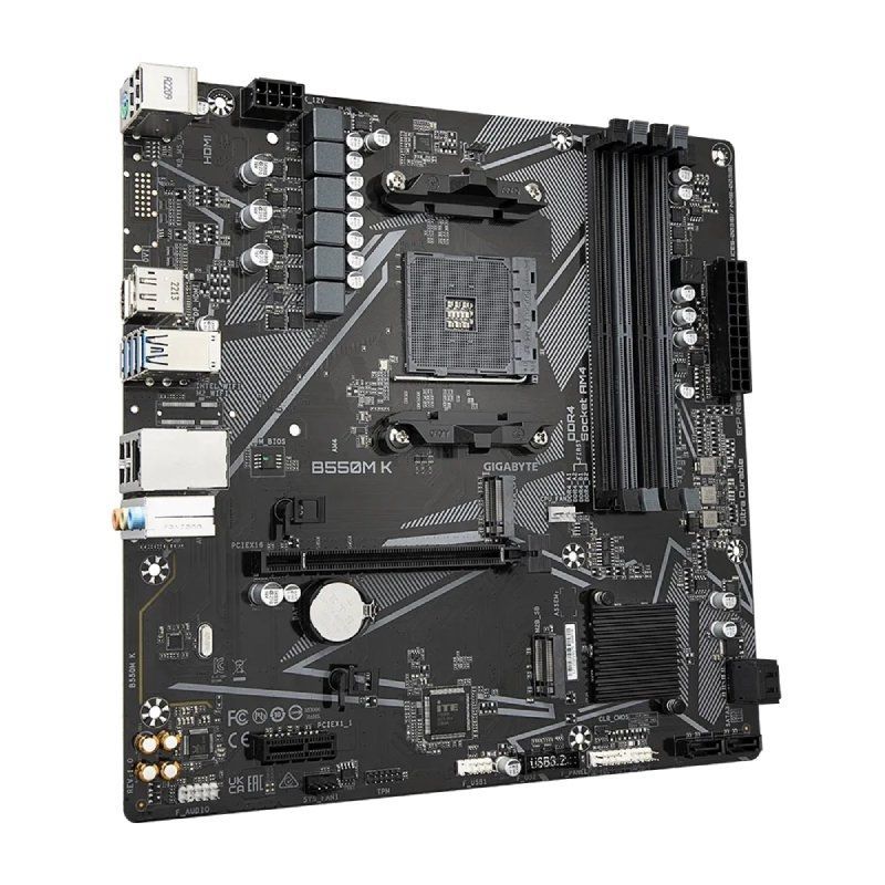 Placa Base Gigabyte B550M K Socket AM4/ DDR4/ PCIe 4.0/ Micro ATX - Imagen 3