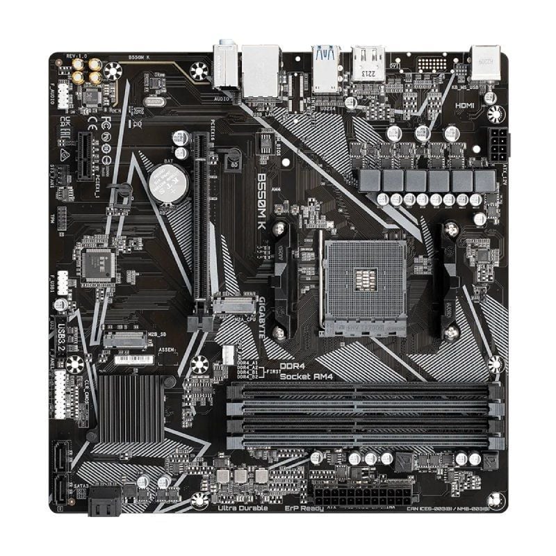 Placa Base Gigabyte B550M K Socket AM4/ DDR4/ PCIe 4.0/ Micro ATX - Imagen 4