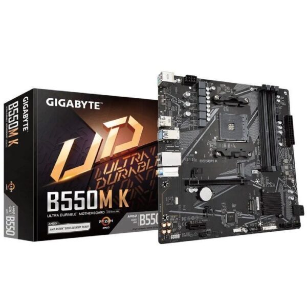 Placa Base Gigabyte B550M K Socket AM4/ DDR4/ PCIe 4.0/ Micro ATX 4719331852764 9MB55MK-00-11 GIG-PB B550M K