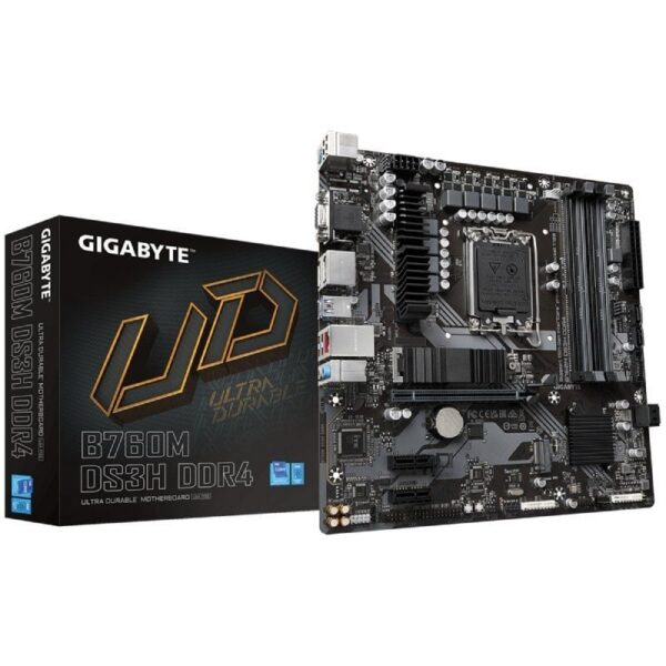 Placa Base Gigabyte B760M DS3H DDR4 Socket 1700/ DDR4/ PCIe 4.0/ Micro ATX 4719331850876 9MB76MS34-00-10 GIG-PB B760M DS3H DDR4