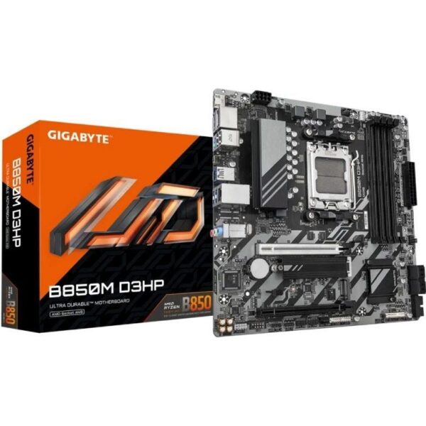 Placa Base Gigabyte B850M D3HP/ Socket AM5/ DDR5/ PCIe 5.0/ Micro ATX 4719331867058 9MB85MHP-00-G10 GIG-PB B850M D3HP