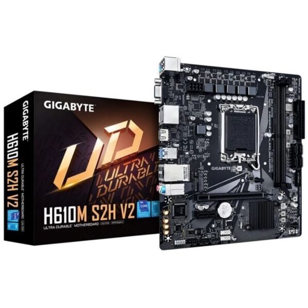Placa Base Gigabyte H610M S2H V2 Socket 1700/ DDR5/ PCIe 4.0/ Micro ATX 4719331859817 9M61M2H52-00-10 GIG-PB H610M S2H V2