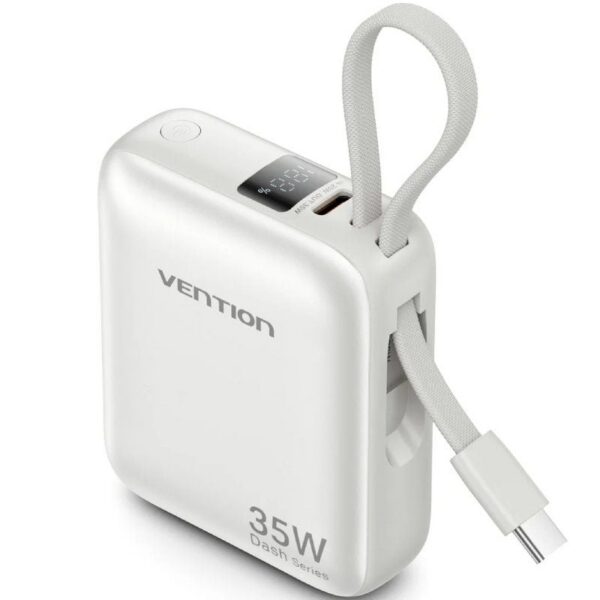 Powerbank 10000mAh Vention FHEN0/ 35W/ Beige/ Incluye Cable USB Tipo-C 6922794789197 FHEN0 VEN-BAT FHEN0