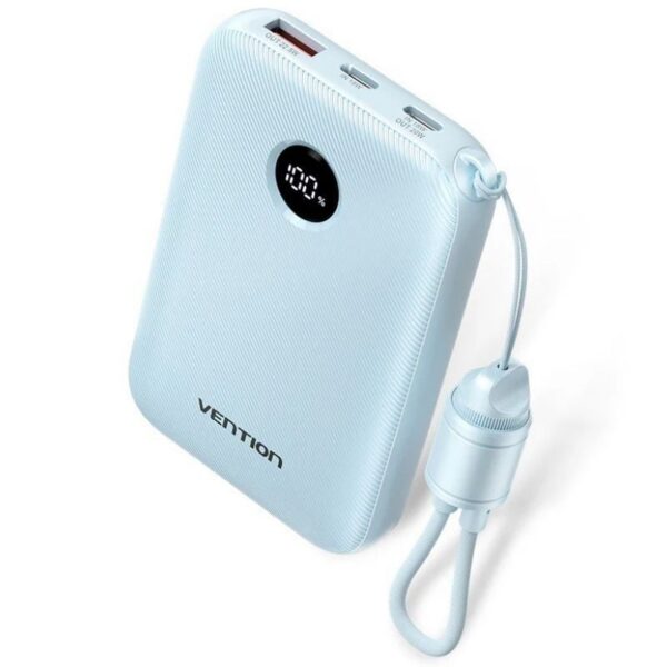 Powerbank 10000mAh Vention FKAL0-C/ 22.5W/ Azul/ Incluye Cable USB Tipo-C 6922794791794 FKAL0-C VEN-BAT FKAL0-C