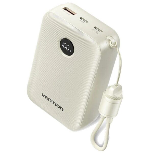 Powerbank 20000mAh Vention FKBN0-C/ 22.5W/ Beige/ Incluye Cable USB Tipo-C 6922794791350 FKBN0-C VEN-BAT FKBN0-C