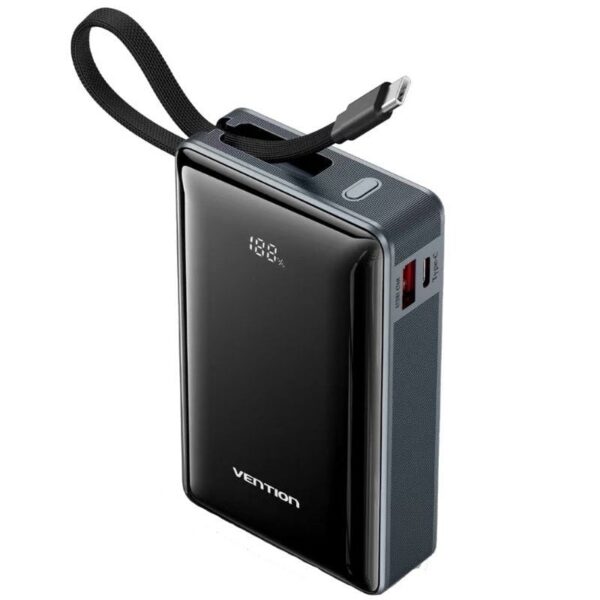 Powerbank 20000mAh Vention FKDM0/ 65W/ Gris/ Incluye Cable USB Tipo-C 6922794790384 FKDM0 VEN-BAT FKDM0