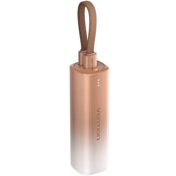Powerbank 5000mAh Vention FHWJ0/ 20W/ Dorado/ Incluye Cable USB Tipo-C y Lightning 6922794789432 FHWJ0 VEN-BAT FHWJ0