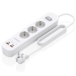 Regleta con Interruptor Aisens ASPS-2A2C10-W/ 3 Tomas de Corriente/ 2 USB - 2 USB Tipo-C/ Cable 1.4m/ Blanco 8435739904428 ASPS-2A2C10-W AIS-REGLETA ASPS-2A2C10-W