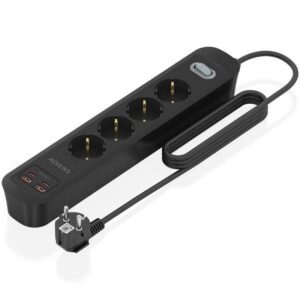 Regleta con Interruptor Aisens ASPS-2A2C13-BK/ 4 Tomas de Corriente/ 2 USB - 2 USB Tipo-C/ Cable 1.4m/ Negro 8435739904459 ASPS-2A2C13-BK AIS-REGLETA ASPS-2A2C13-BK