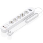 Regleta con Interruptor Aisens ASPS-2A2C14-W/ 5 Tomas de Corriente/ 2 USB - 2 USB Tipo-C/ Cable 1.4m/ Blanco 8435739904466 ASPS-2A2C14-W AIS-REGLETA ASPS-2A2C14-W