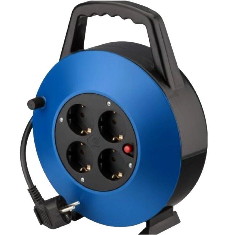 Regleta enrollable Phasak BN 3411/ 4 Tomas de Corriente/ Cable 10m/ Azul 5605922005314 BN 3411 PHK-REGLETA BN 3411