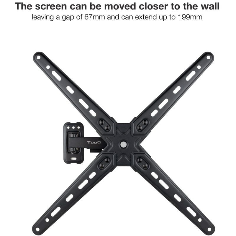 Soporte de Pared Extensible/ Giratorio/ Inclinable TooQ LP1355TN-B para TV de 13-55"/ hasta 25kg - Imagen 4