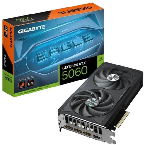 Tarjeta Gráfica Gigabyte GeForce RTX 5060 Eagle OC/ 8GB GDDR7 4719331356439 9VN5060EO-00-G10 GIG-GF RTX5060 EAG OC 8G